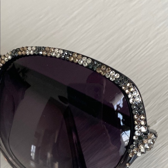 JIMMY CHOO Swarovski Crystal New York Oversized Polarized Sunglasses New in Box - Picture 13 of 17